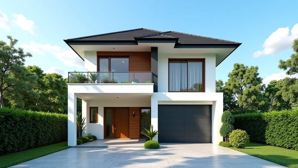 Modern Malaysian home exterior with contemporary design and landscaping