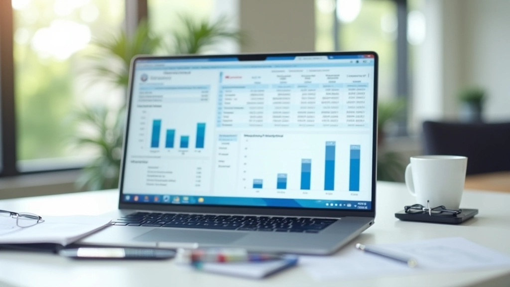 Detailed budget spreadsheet on computer screen with monthly expense tracking and savings goal visualization
