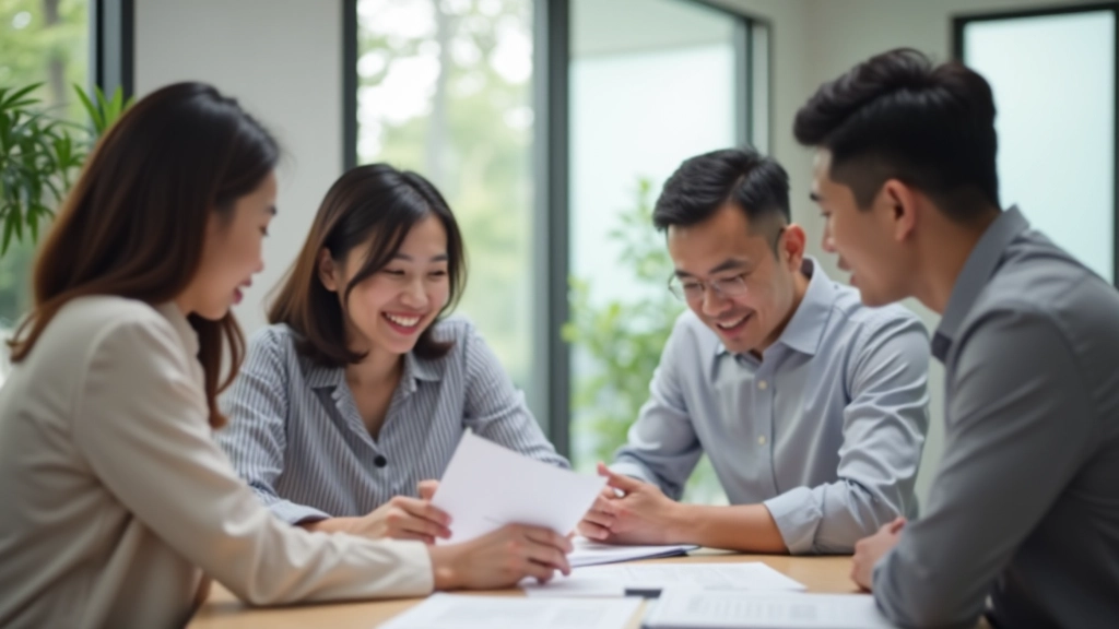 Family consulting with home finance advisor