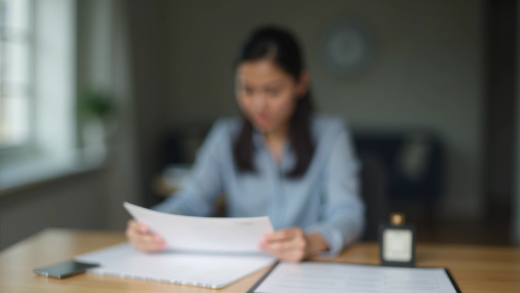 Close-up of person reviewing home loan documents and comparison sheets on desk