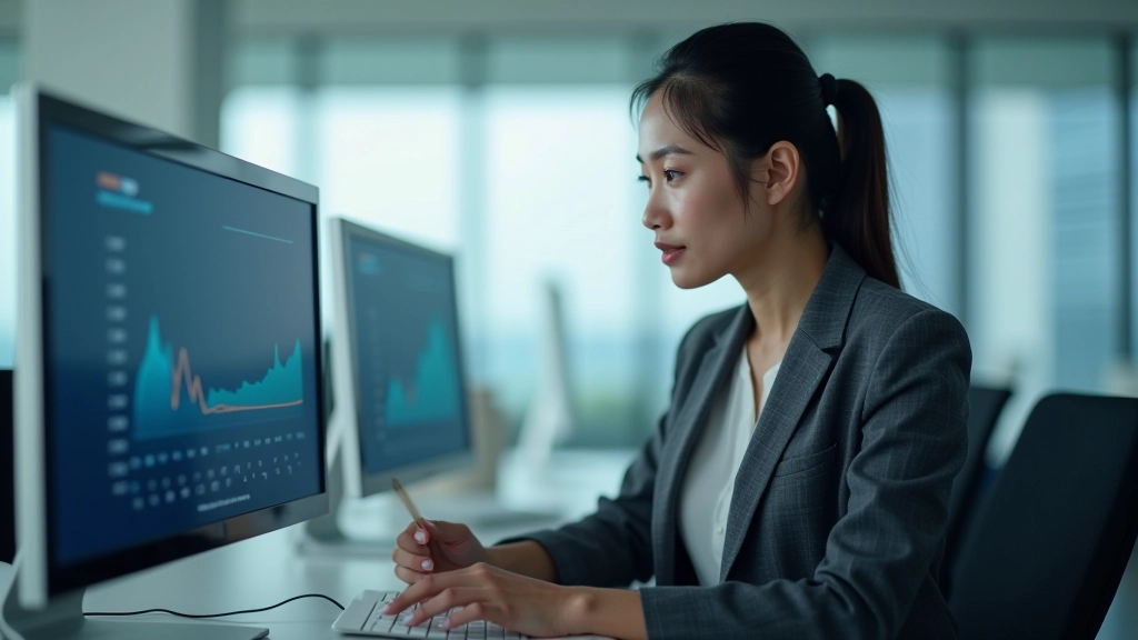 Dynamic chart visualization showing fluctuating interest rates over months and years